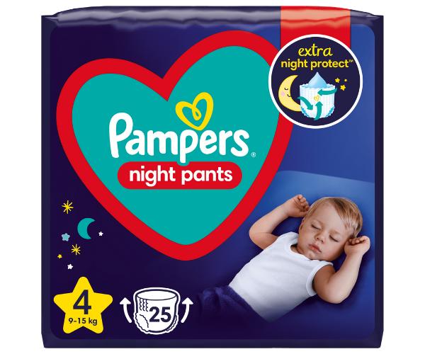 Πάνες-Βρακάκι Νο4 (9-15kg) Pampers Night Pants (25τεμ)