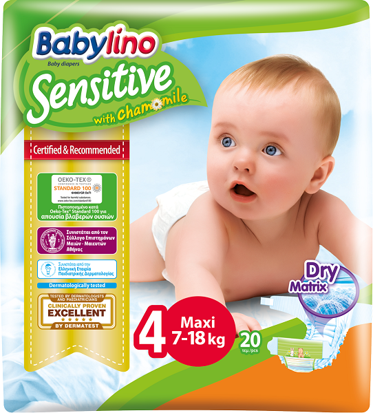 Πάνες Babylino Sensitive No 4 (7-18 Kg) (20τεμ)