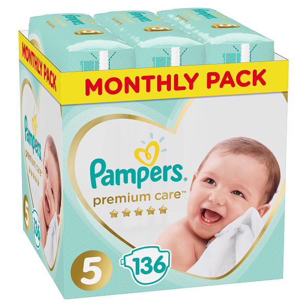 Πάνες Pampers Premium Care Μέγεθος 5 (11-16 kg) (136τεμ)