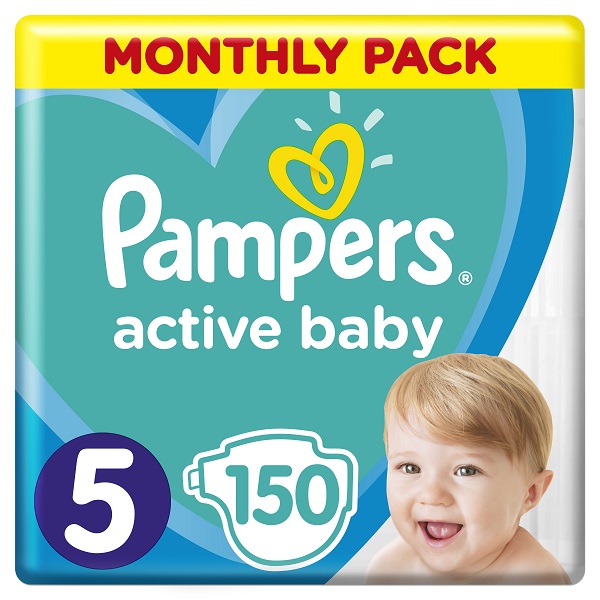Πάνες Pampers Active Baby Μέγεθος 5 (11-16 kg) (150τεμ)