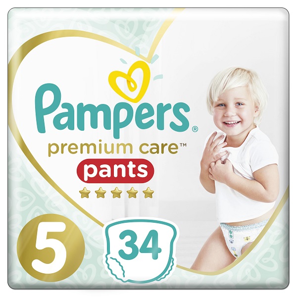 Verfijnen privacy Geld rubber Diapers, Pampers Premium Care Pants, Size 5 (12-17kg), (34pcs)