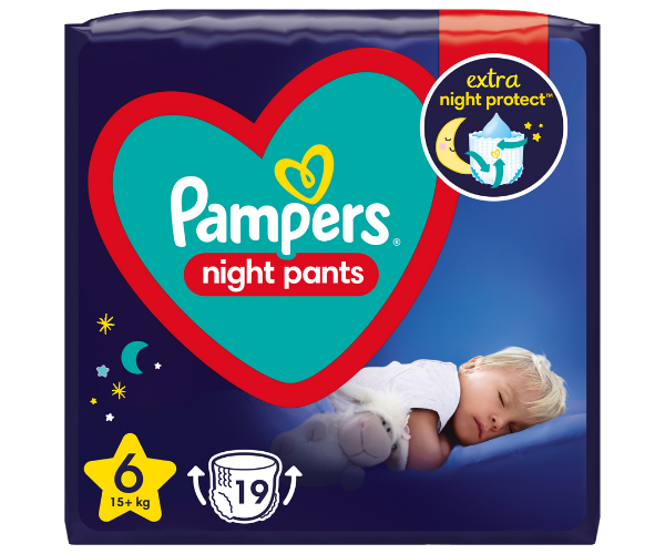 P&G Πάνες-Βρακάκι Νο6 (15+kg) Pampers Night Pants (19τεμ)