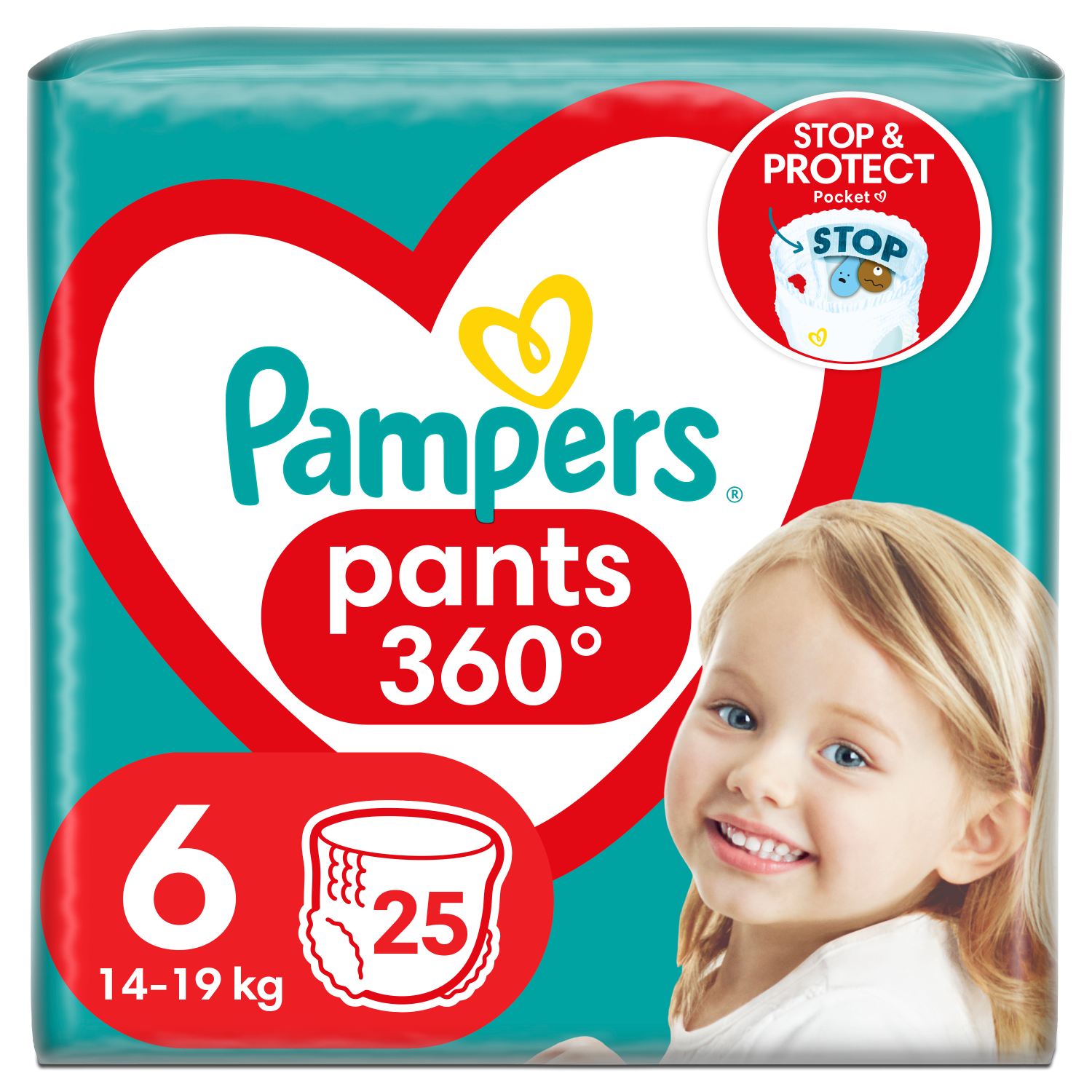 P&G Πάνες-βρακάκι Pampers Pants Μέγεθος 6 15Kg+ (25 τεμ)