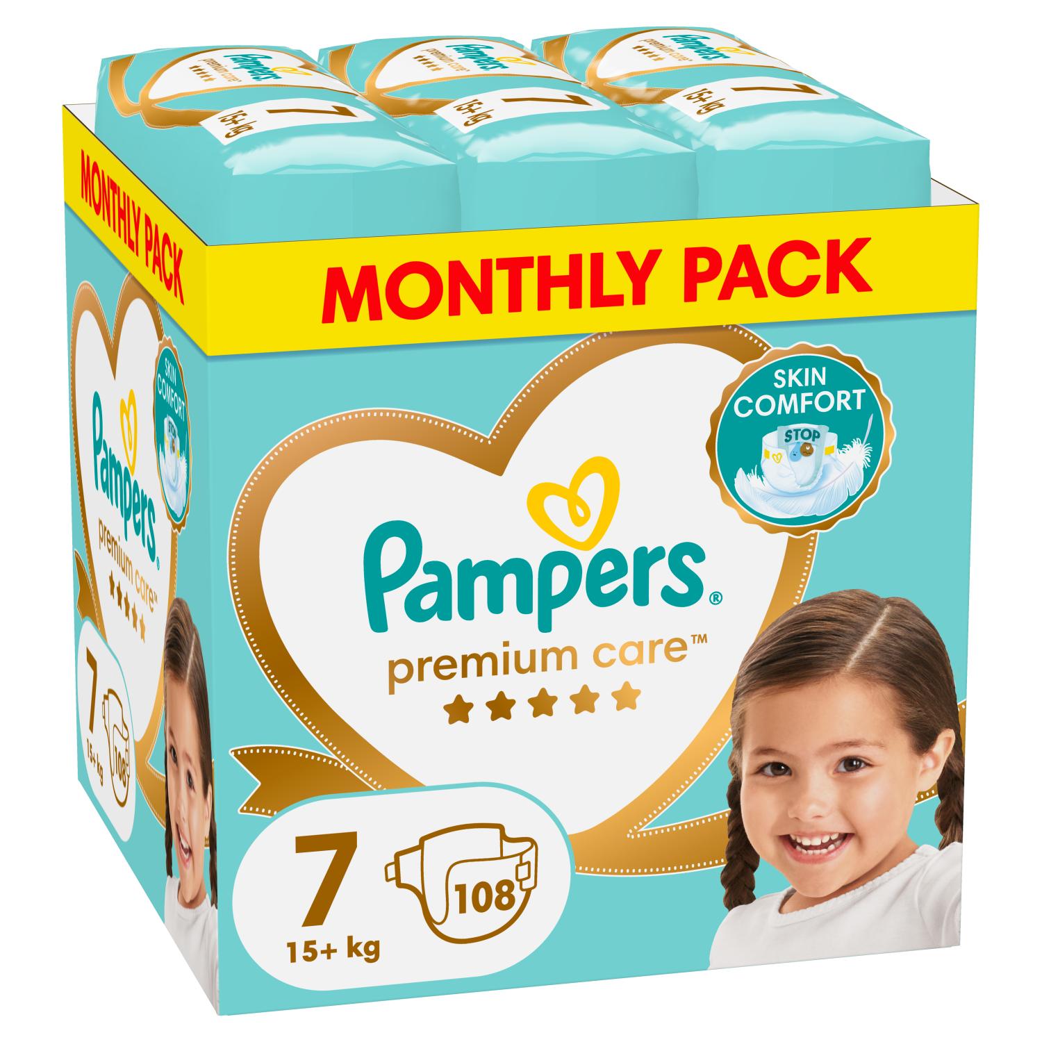 P&G Πάνες Pampers Premium Care Μέγεθος 7 (108τεμ) 