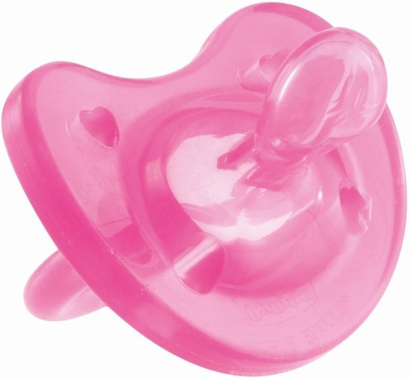 Πιπίλα Physio Soft Oλο Σιλικόνη Ροζ 16-36 Μηνών Chicco (1 τεμ)