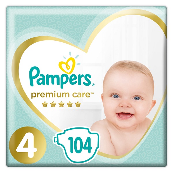 Πάνες Pampers Premium Care Μέγεθος 4 (9-14 kg) (104τεμ)