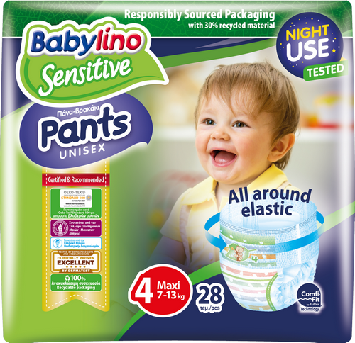 Πάνες Βρακάκι Babylino Pants Unisex Maxi No.4 (7-13kg) (28 τεμ)