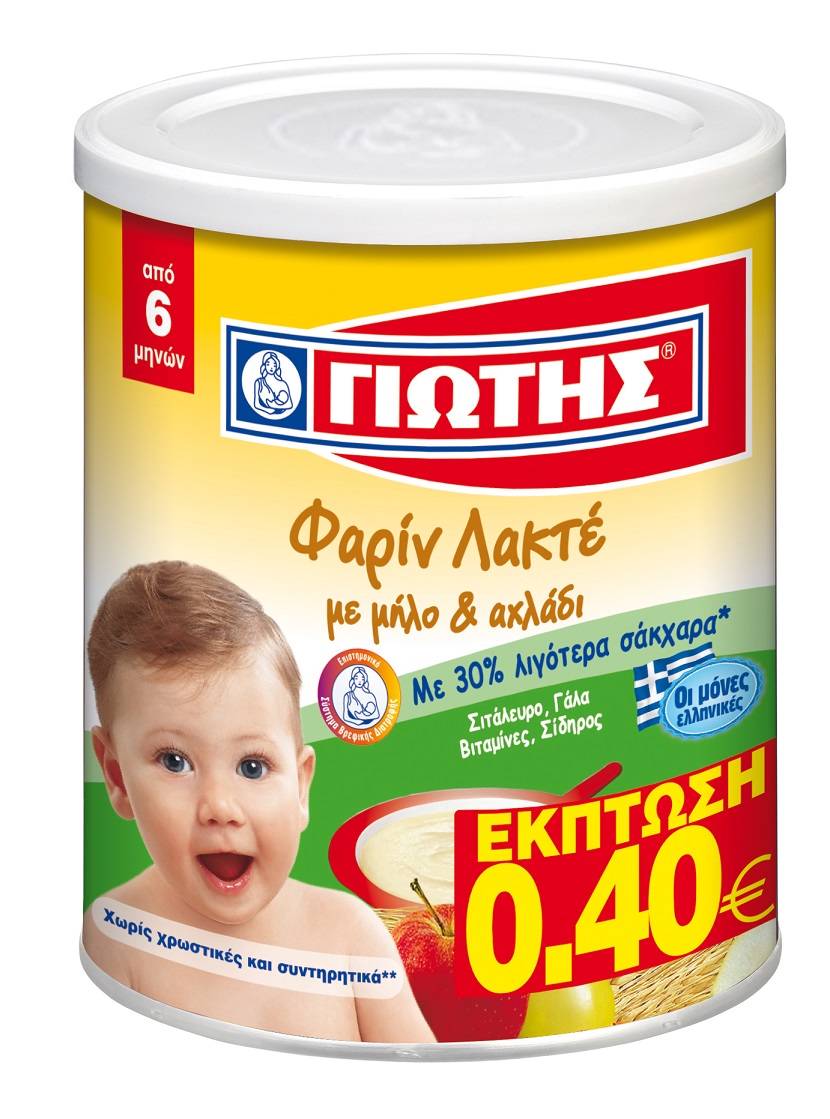 Φαρίν Λακτέ με μήλο και αχλάδι Γιώτης (300g) -0,40