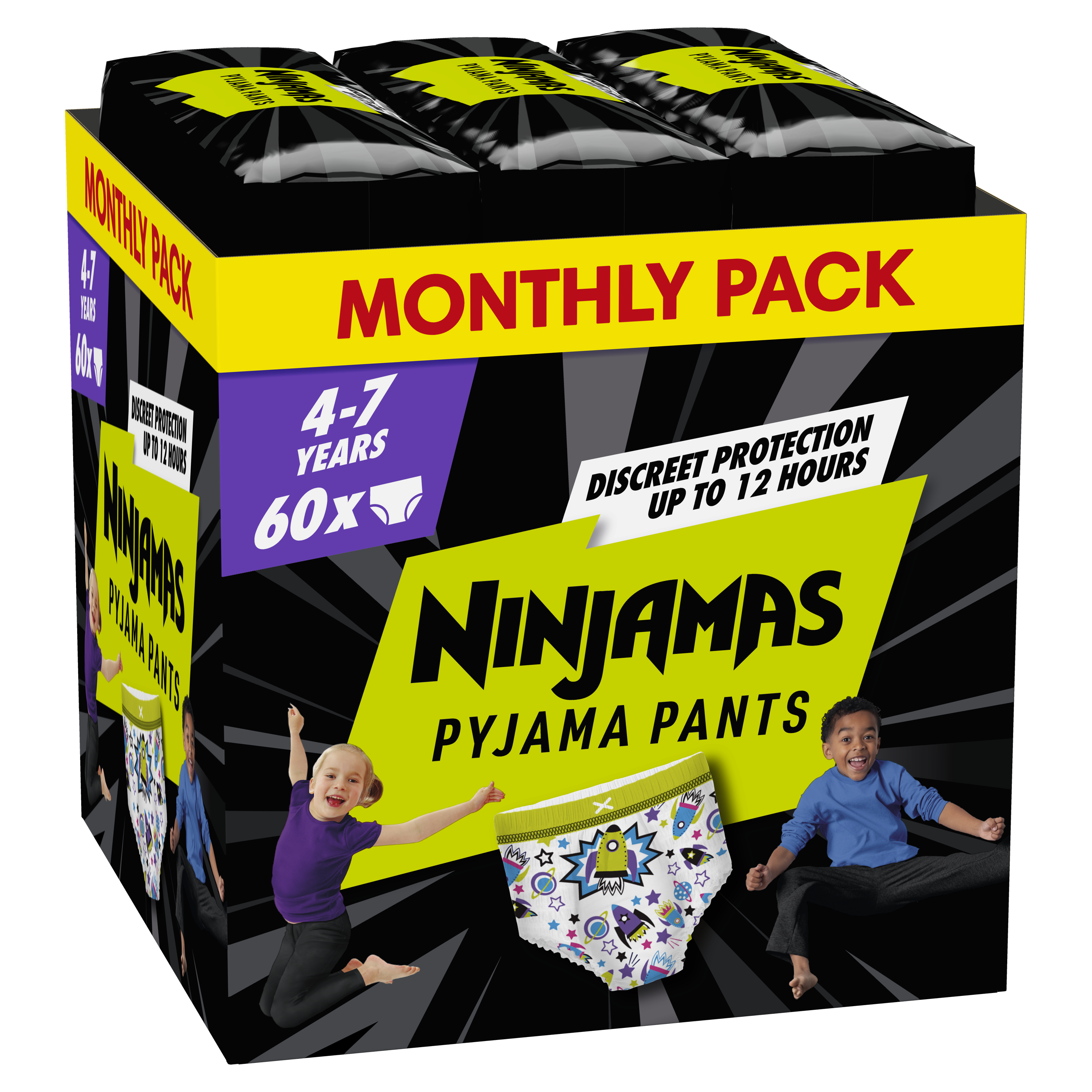 P&G Πάνες-Βρακάκι για Αγόρι 4-7 ετών Ninjamas Pyjama Pants (60τεμ)
