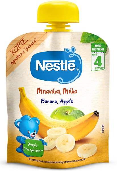 Φρουτοπολτός Μπανάνα Μήλο Nestle (90 g)