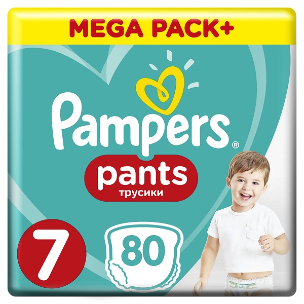 Πάνες-Βρακάκι Pampers Pants Μέγεθος 7 (17+kg) (80τεμ)