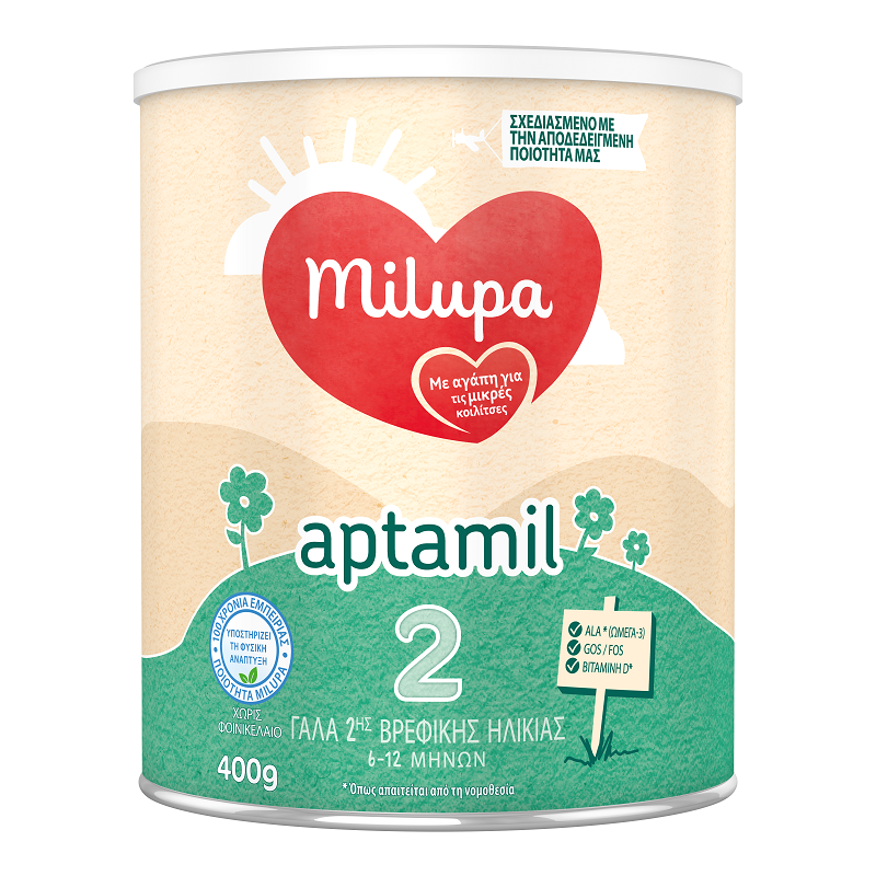 Milupa Γάλα 2ης Βρεφικής Ηλικίας σε Σκόνη Aptamil 2 Milupa (400 g)