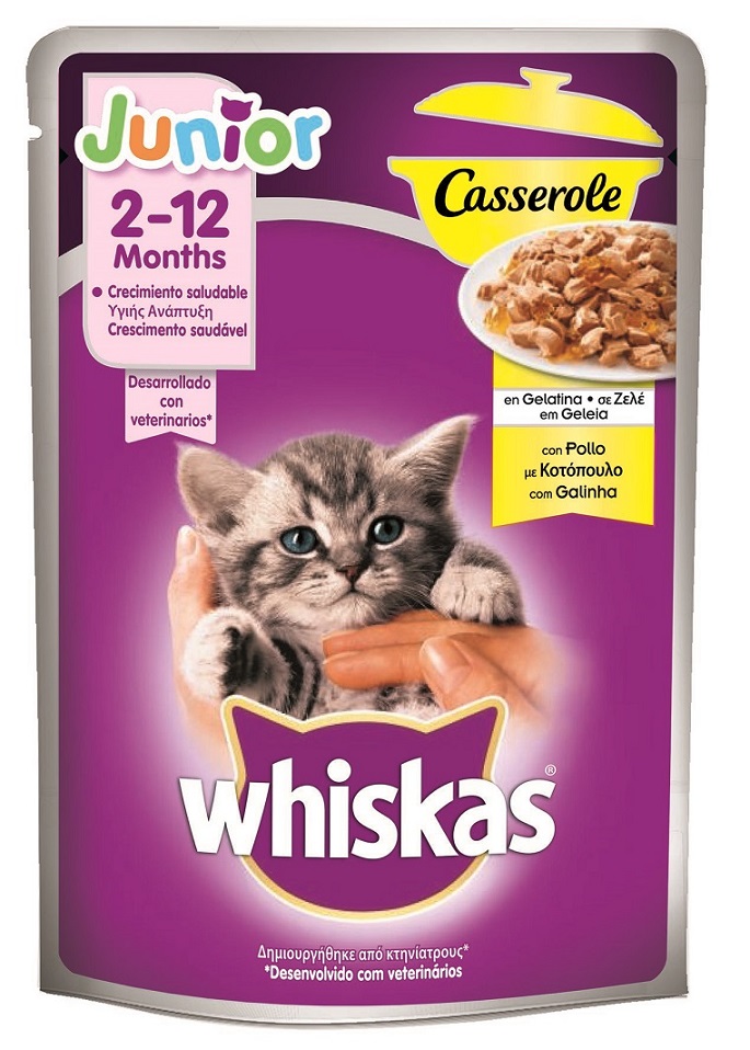 Junior Cat food with Chicken Whiskas Casserole 85g