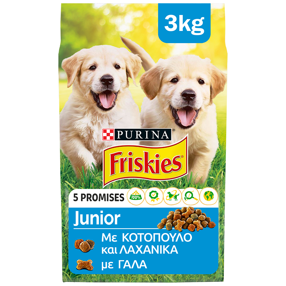 Nestle Ξηρά Τροφή Junior Κοτόπουλο Γάλα και Λαχανικά Friskies (3 Κg)