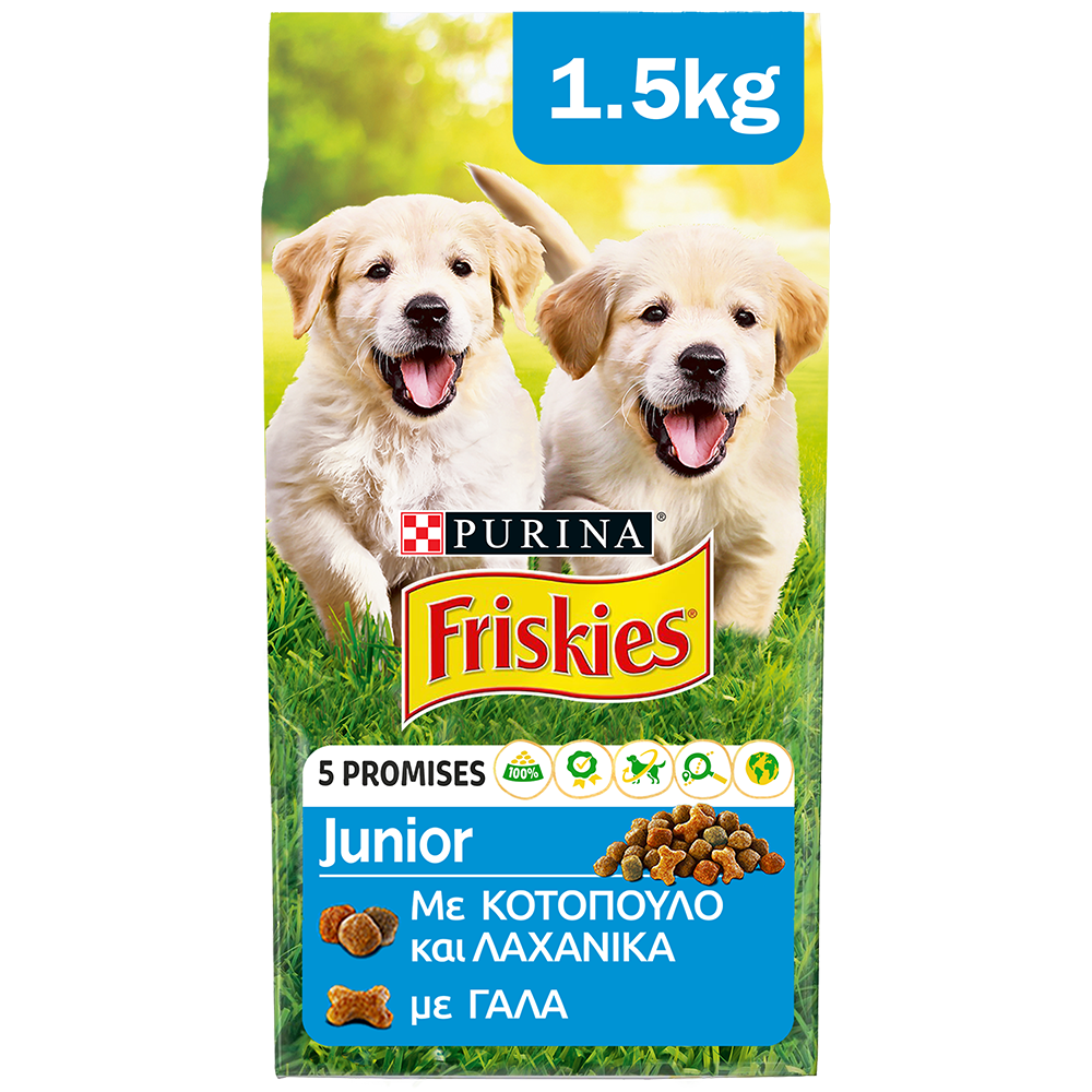 Nestle Ξηρά Τροφή Junior Κοτόπουλο Γάλα και Λαχανικά Friskies (1,5kg)