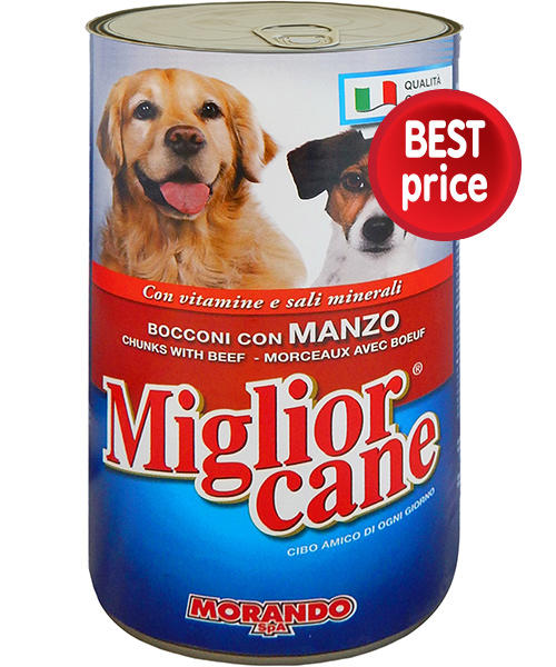 Τροφή για Σκύλους Κονσέρβα Μοσχάρι Miglior (1250g)