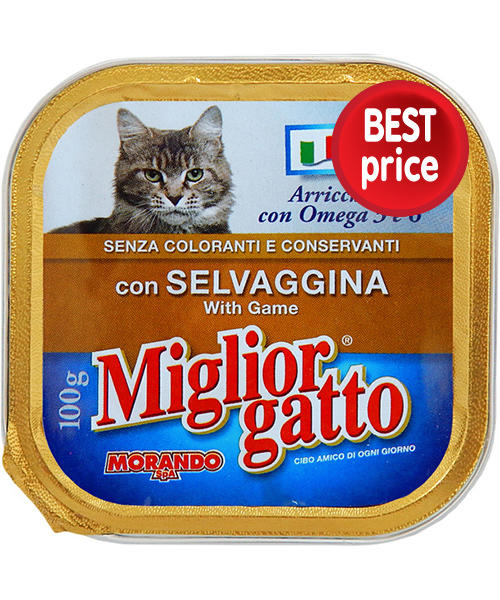 Κονσέρβα Γάτας Πατέ με Κυνήγι Miglior (100g)
