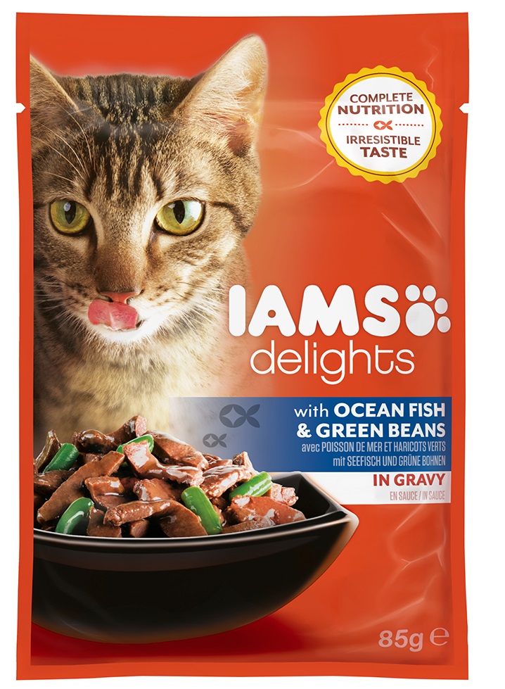 Υγρή Τροφή για Γάτες με Ψάρι IAMS (85g)