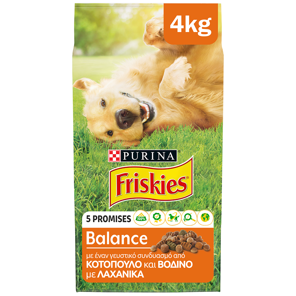 Nestle Ξηρά Τροφή Κοτόπουλο και Πρόσθετα Λαχανικά Friskies Balance (4Κg)