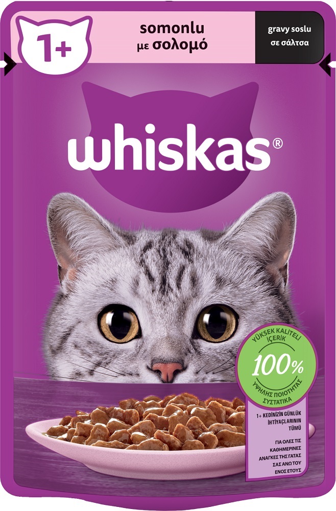 Mars Τροφή για Γάτες με Σολομό σε Σάλτσα Whiskas (85γρ)