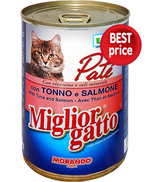 Κονσέρβα Γάτας Πατέ με Τόνο-Σολομό Miglior (400g)