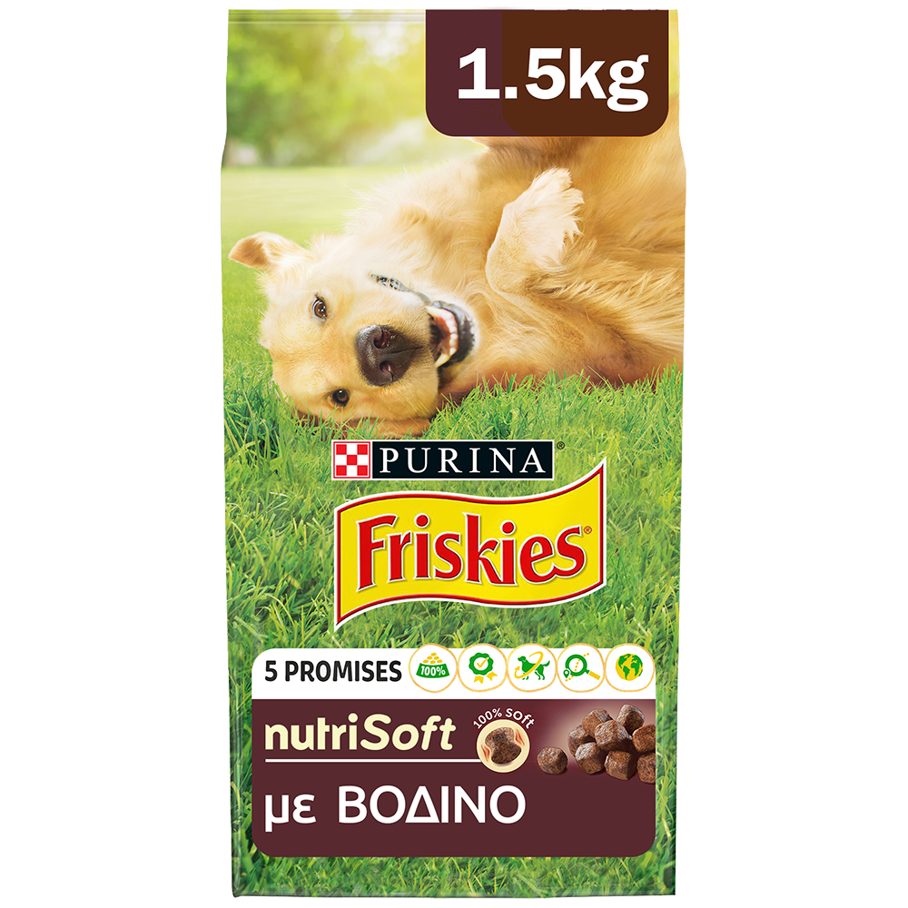 Nestle Ξηρά Τροφή Βοδινό Friskies Nutri Soft (1,5Kg)