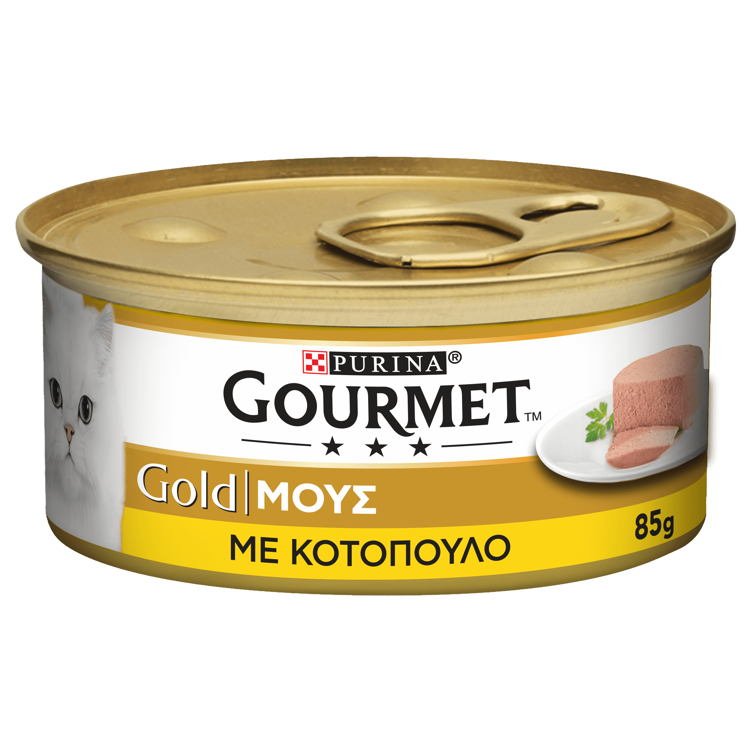 Τροφή Μους για Γάτες με Κοτόπουλο Gourmet Gold (85g)