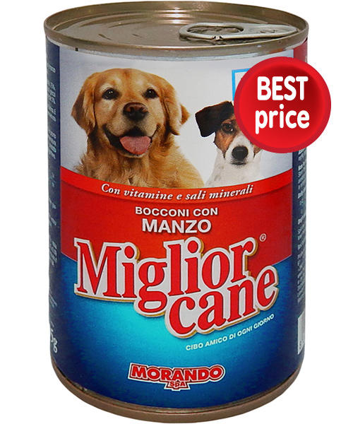 Τροφή για Σκύλους Κονσέρβα Βοδινό Miglior (405g)
