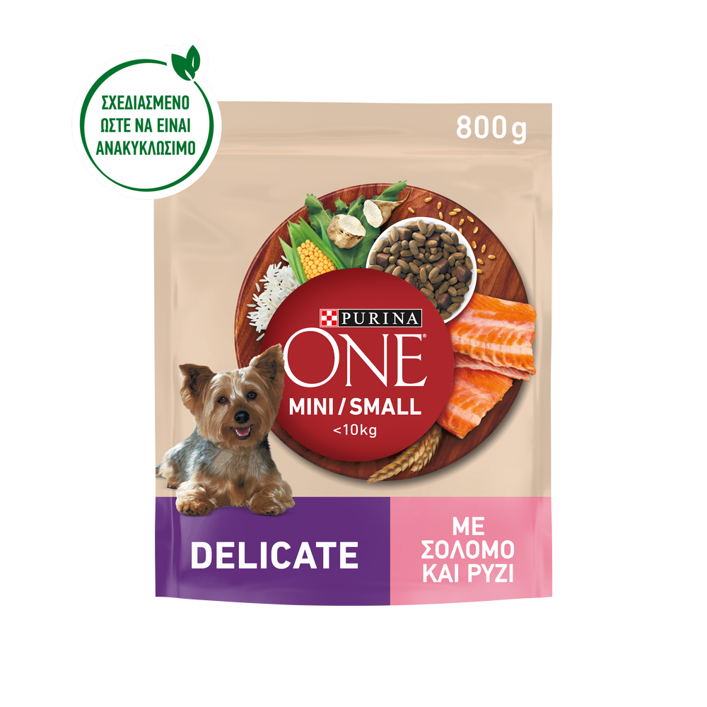 Ξηρά Τροφή για Σκύλους Mini Delicate Σολωμός και Ρύζι Purina One (800g)