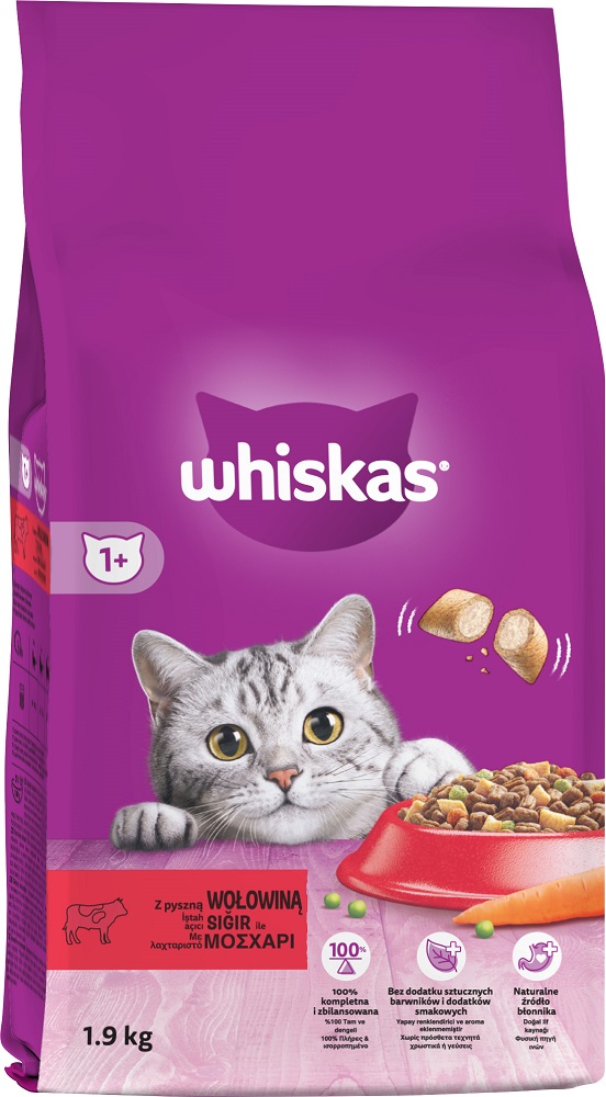 Mars Ξηρά Τροφή για Γάτες με Μοσχάρι Adult Whiskas (1.9kg)