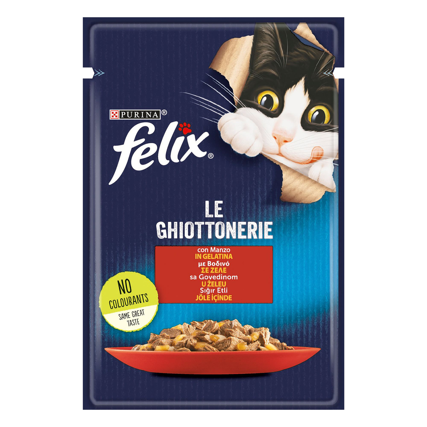 Τροφή για γάτες με Βοδινό Felix (85g)