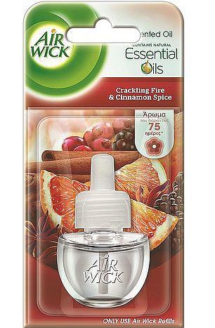 Ανταλλακτικό Αρωματικό Χώρου Ηλεκτρικό Crackling Fire & Cinnamon Spice Airwick (19 ml)