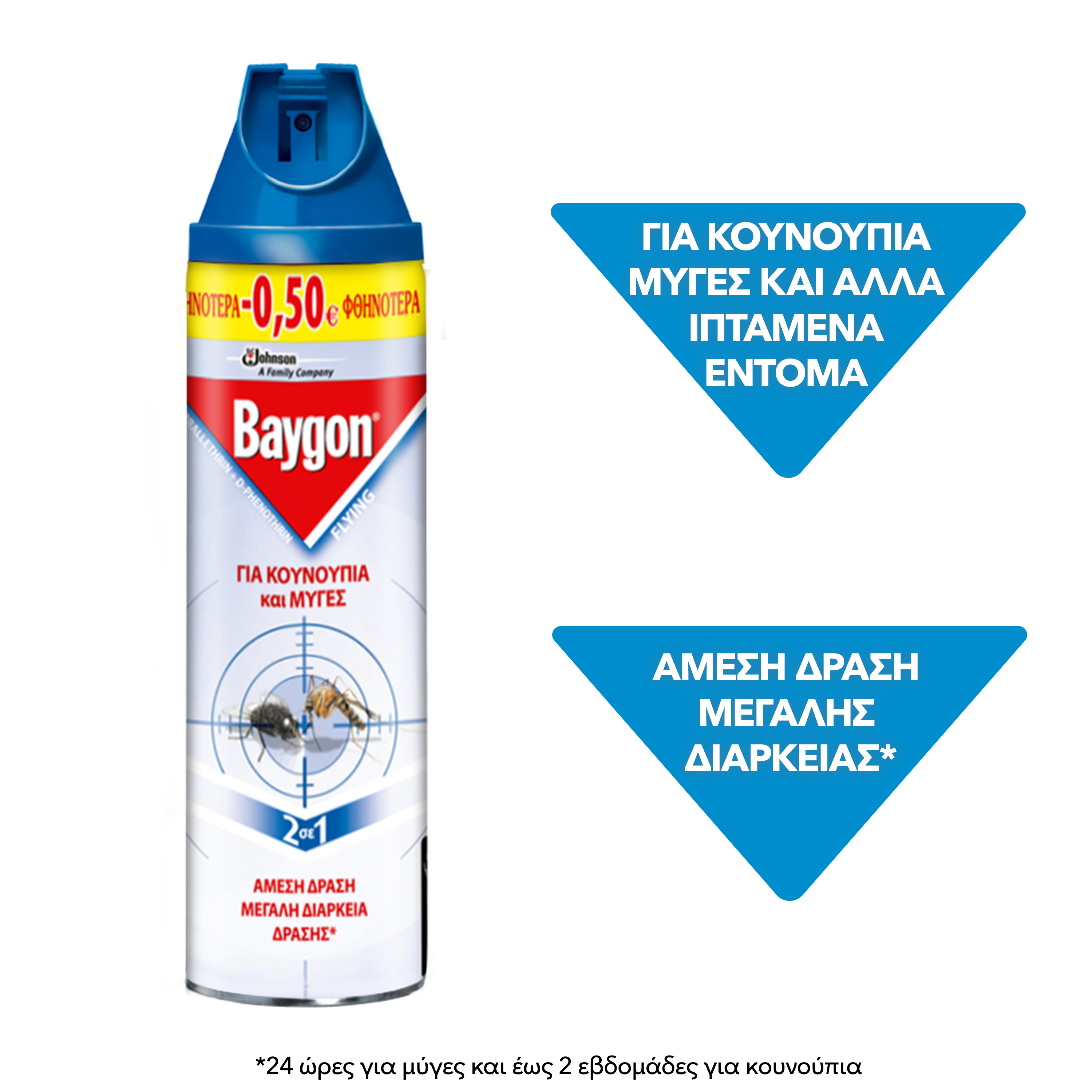 Spray à Insecticide Baygon, contre Mouche et Moustique MK00101