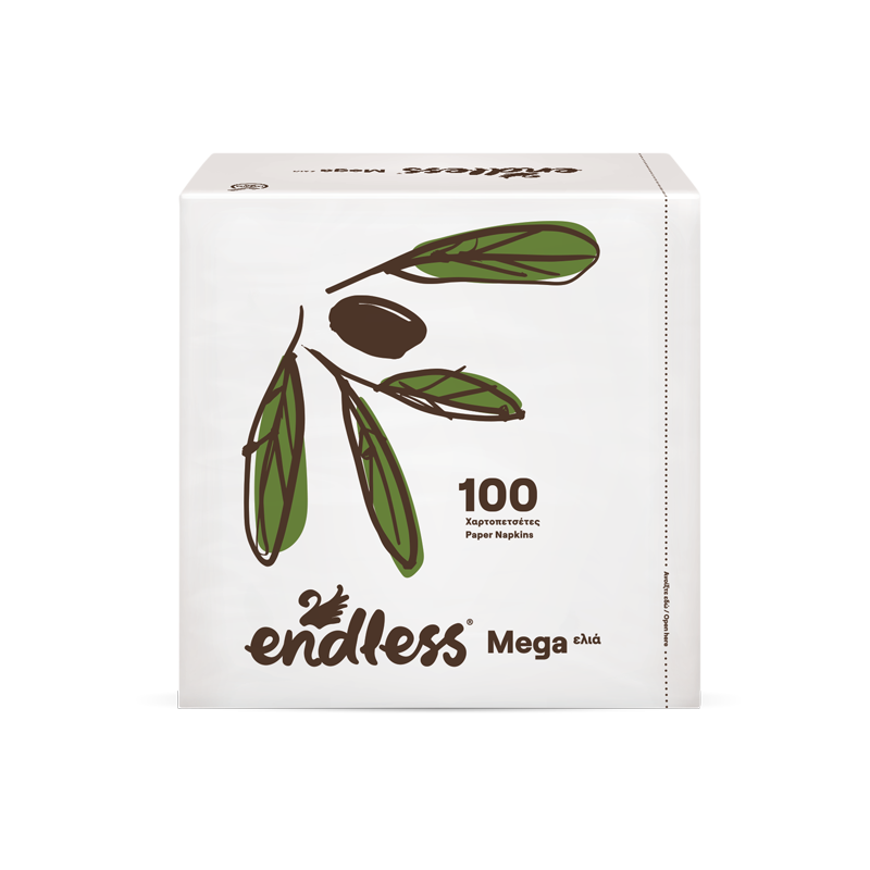 Χαρτοπετσέτες Mega “Ελιά” Endless (177g-100 φύλλα)
