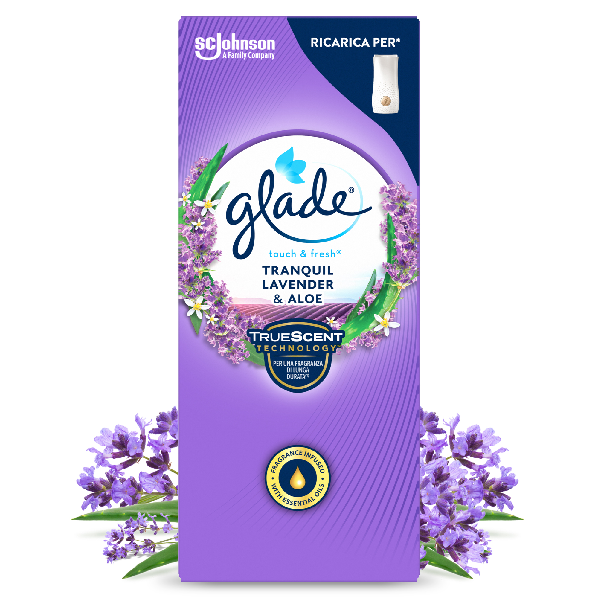 SC Johnson Ανταλλακτικό Αρωματικό Touch & Fresh Lavender Glade (1 τεμ)