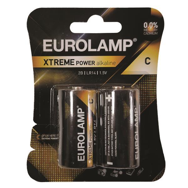 Eurolamp Μπαταρίες Αλκαλικές Extreme C Eurolamp (2 τεμ)