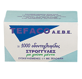 Οδοντογλυφίδες συσκευασμένες 1/1 με γεύση μέντα Tefaco (1.000 τεμ)