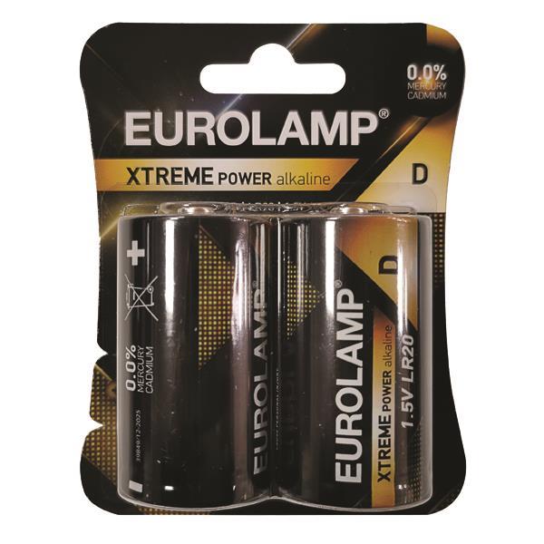 Eurolamp Μπαταρίες Αλκαλικές Extreme D Eurolamp (2 τεμ)