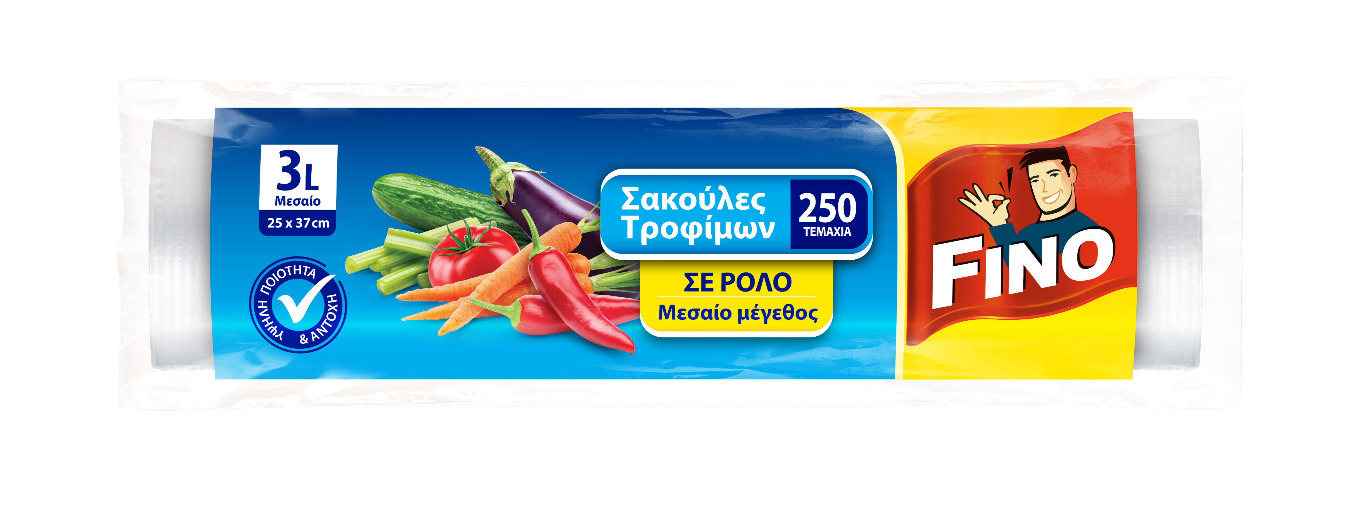 Σακούλες Τροφίμων Μεσαίες Σε Ρολό Fino (250 τεμ)