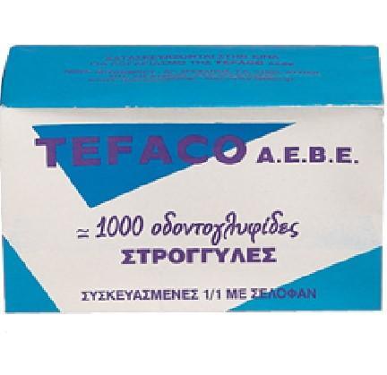 Οδοντογλυφίδες συσκευασμένες 1/1 Tefaco (1.000 τεμ)