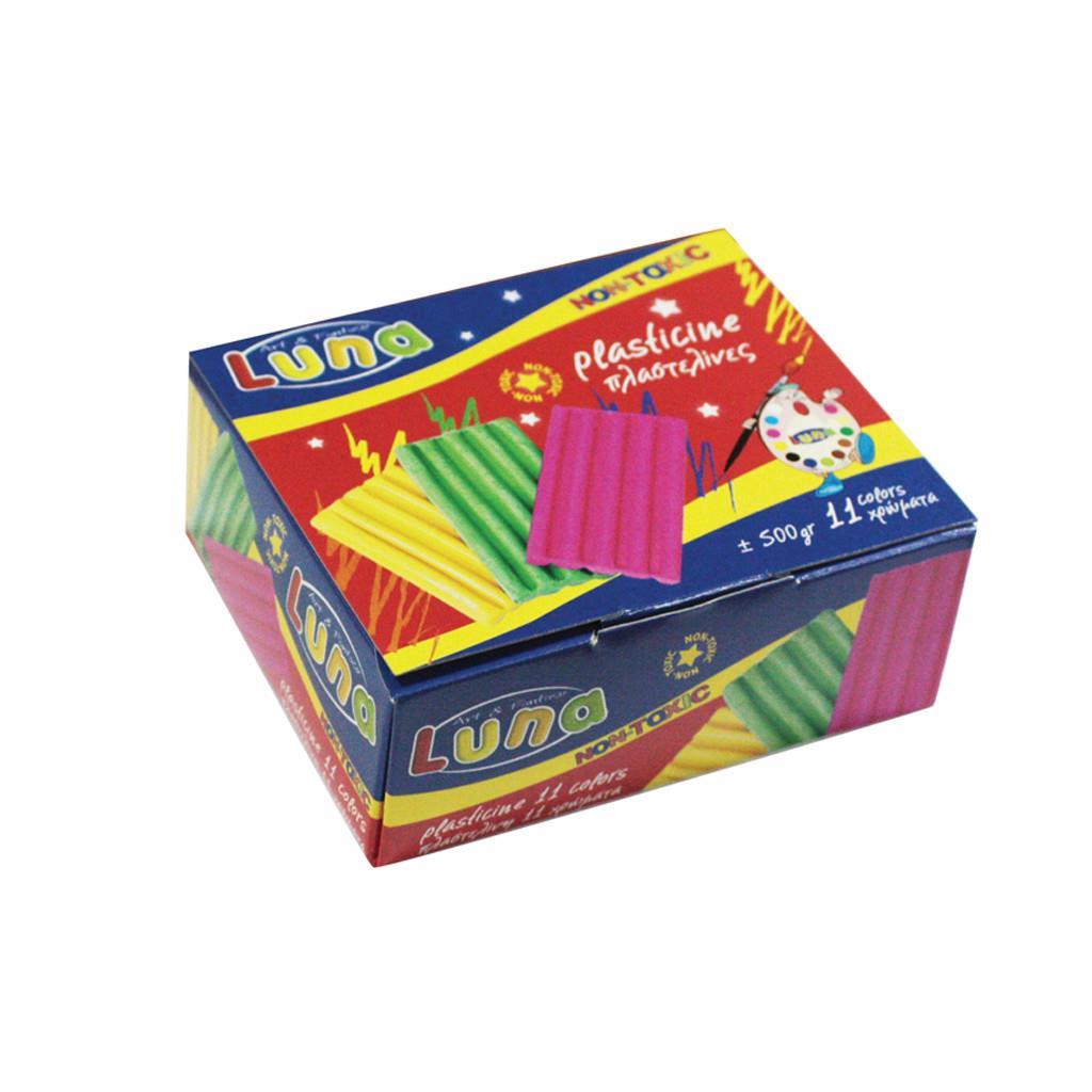 Διακάκης Πλαστελίνι 11 Χρώματα Luna (500g)