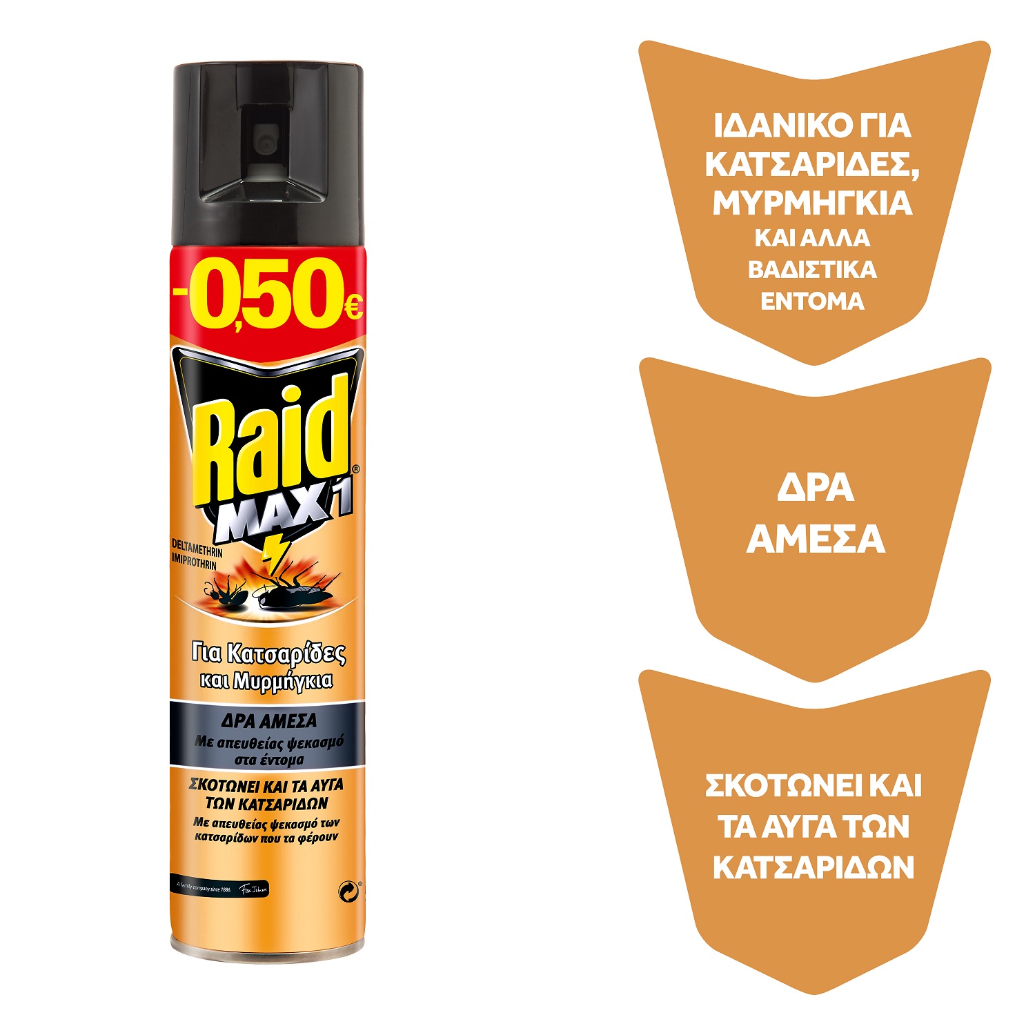 Spray Raid Max against Crawling Insects 