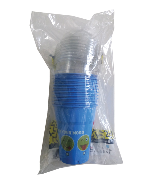 Σετ ποτήρια και καπάκια μπλε Tick your Mood Oki Doki 430ml (10 σετ)