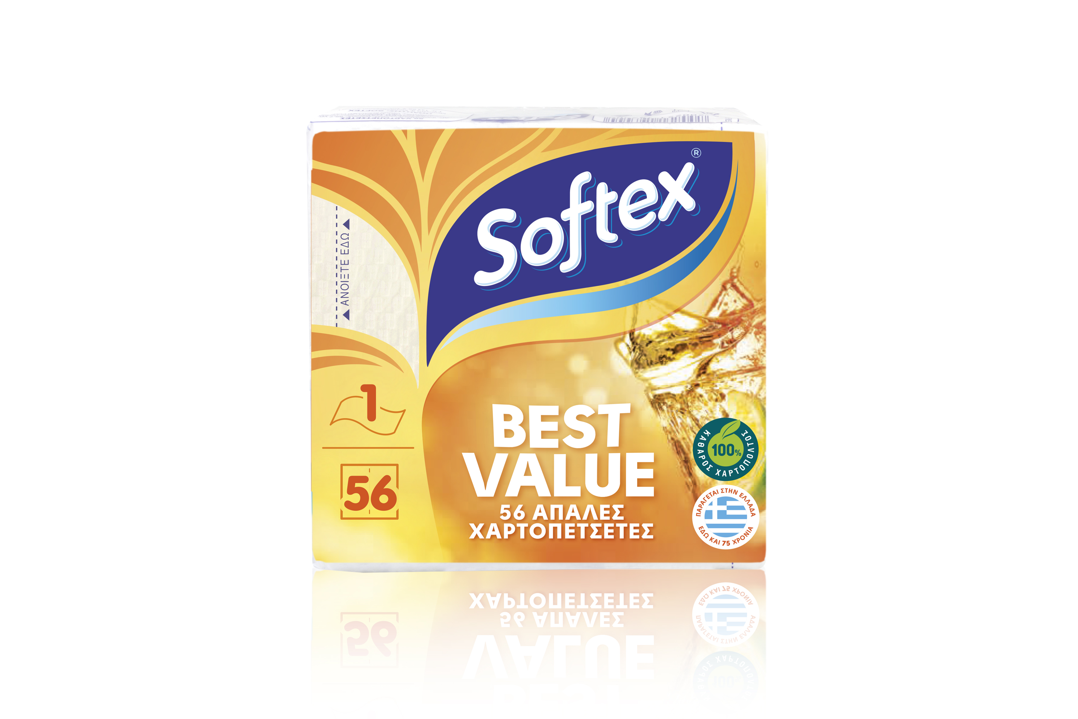 Χαρτοπετσέτες Απαλές Λευκές Softex (56τεμ)