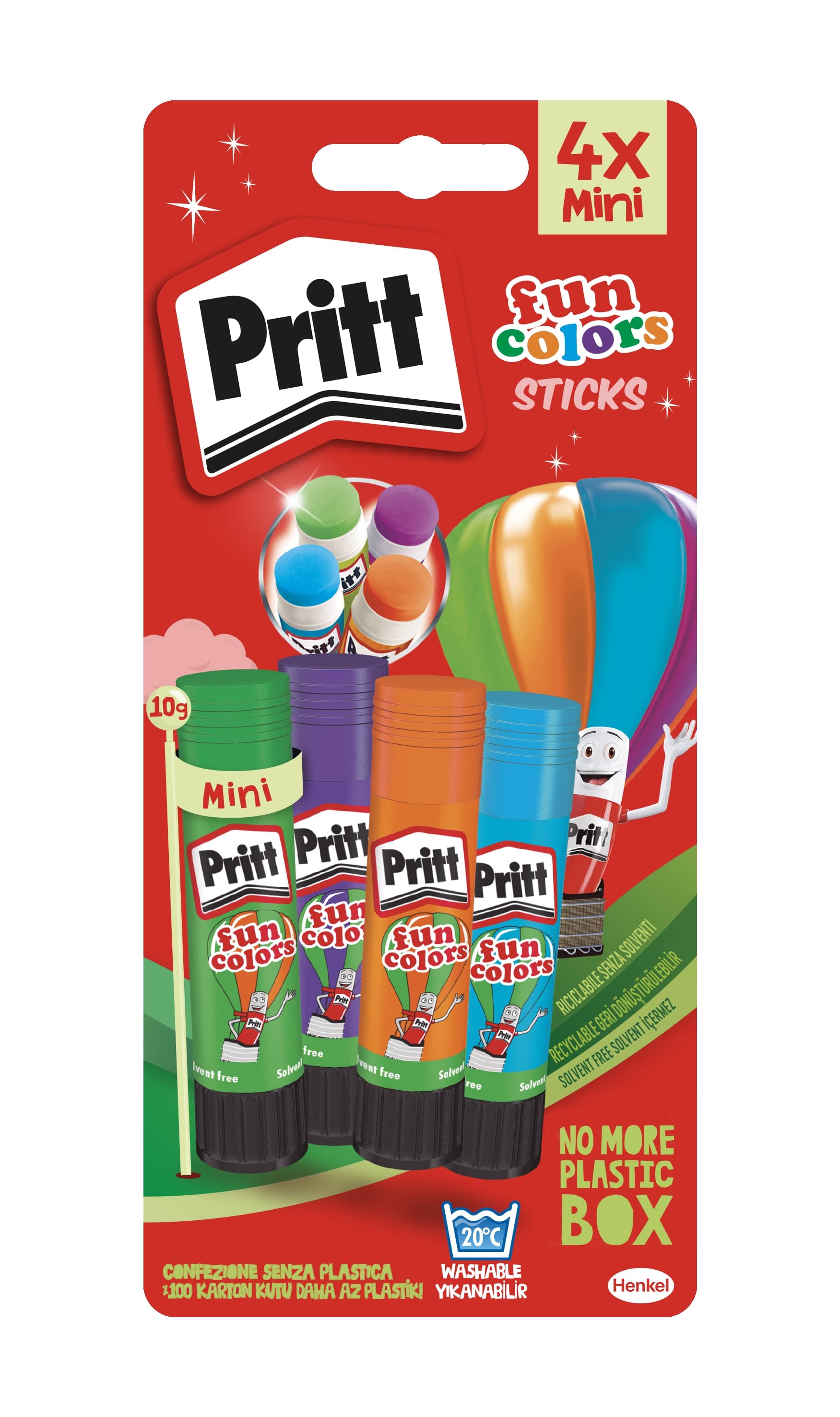 Pritt Κόλλα με Χρώματα FunColor Pritt (4 τεμ)