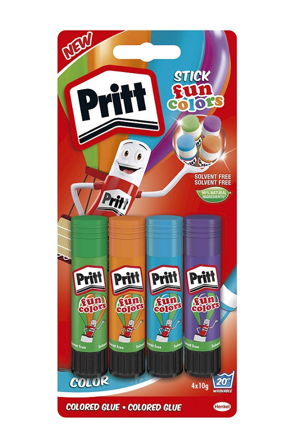 Pritt Κόλλα με Χρώματα FunColor Pritt (4 τεμ)