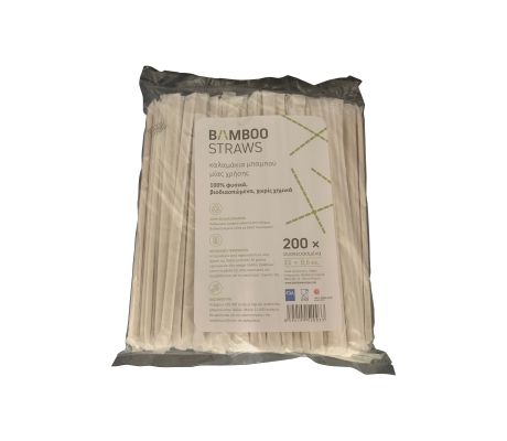 Καλαμάκια Bamboo 6x23cm (200 τεμ)