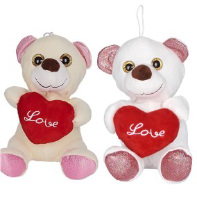 Αρκουδάκι Λούτρινο Καρδιά love 20cm (1τεμ)