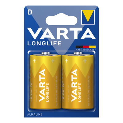 Μπαταρίες Αλκαλικές Long Life D Varta (2τεμ)