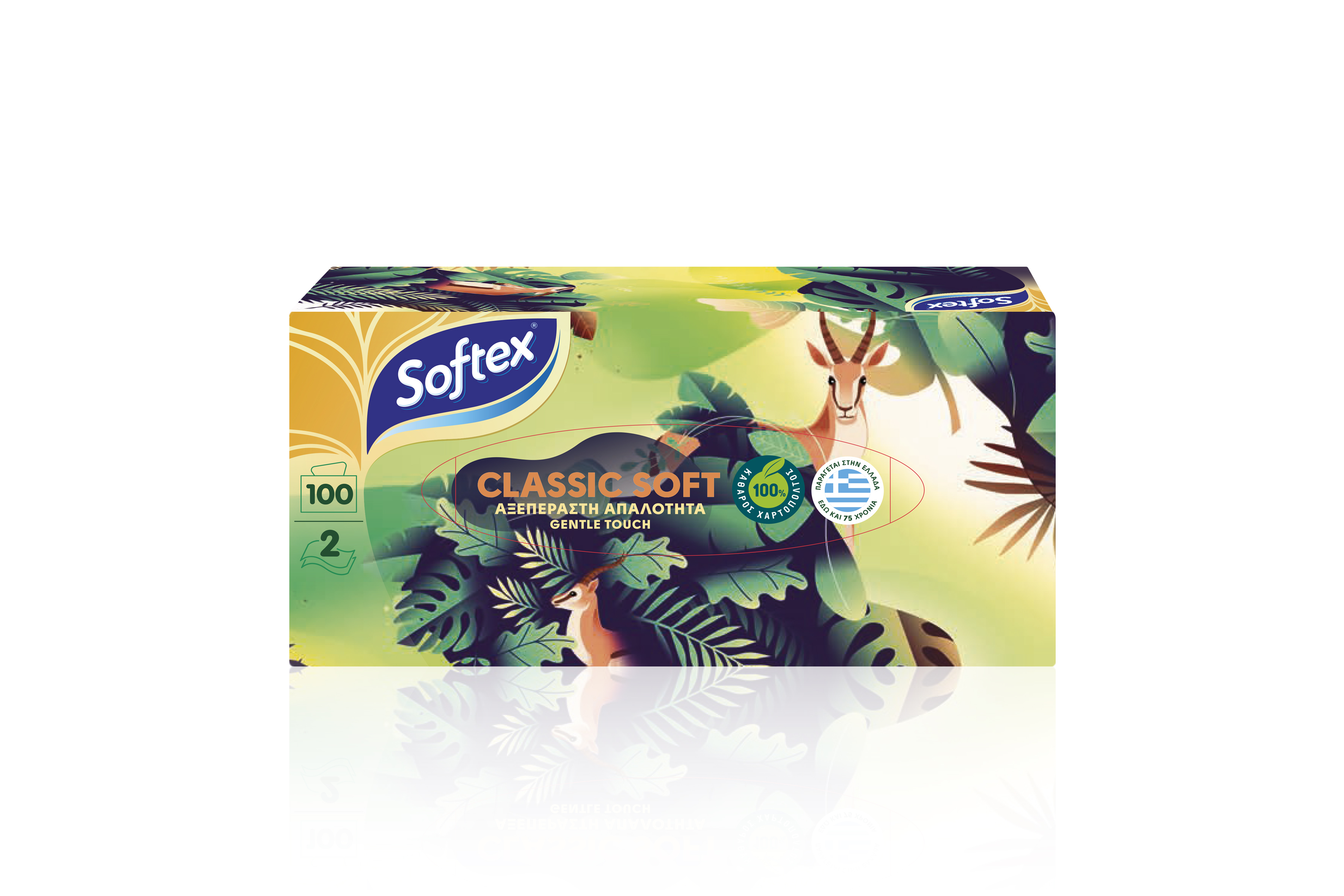 Χαρτομάντηλα Facial Classic Softex (100 φύλλα)